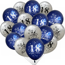 18° Compleanno Palloncini Blu Argento 18° Compleanno Decorazione 18° Anniversari