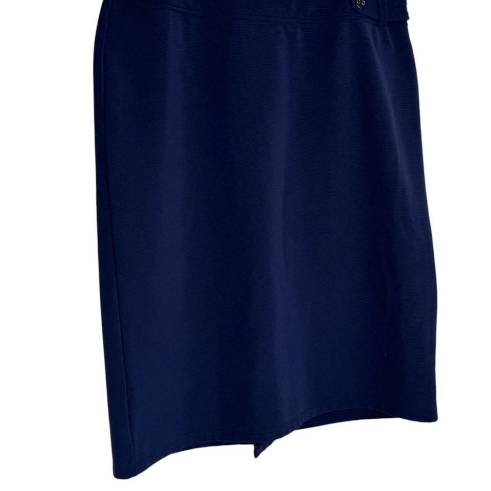 Cato женщина темно-синий эластичной юбка размер 18/20 Вт натяжные боковые кнопки карьера - Изображение 4 из 4