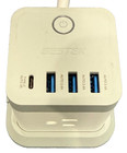 BESTEK Cube Power Strip 3 Outlets 3 USB + 1 USB‑C Desktop Charging Station White — photo 4
