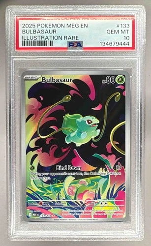 9444 Bulbasaur 2025 Pokemon Mega Evolution #133 Illustration Rare PSA 10