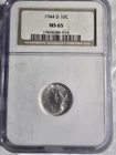 1944 D MERCURY DIME NGC MS65   FLASHY WHITE  NO RESERVE