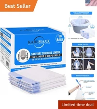50 Disposable Potty Liners - Leak-Proof & Odorless Commode Bags for Hygiene