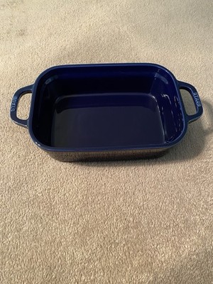STAUB Ceramic Rectangular Baking Dish   Matte Black Oven & Table Serveware