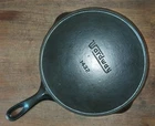 #8 Wardway 1432 Skillet Wagner Mfg. Co. Cast Iron Cookware Sits Flat Heat Ring