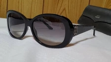 Cartier Classic 2C Logo Emblem Sunglasses Black Large C Decor New