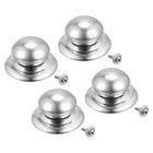 Universal Pot Lid Knob, Stainless Steel Replacement Knob 58x41x30mm, 4pcs