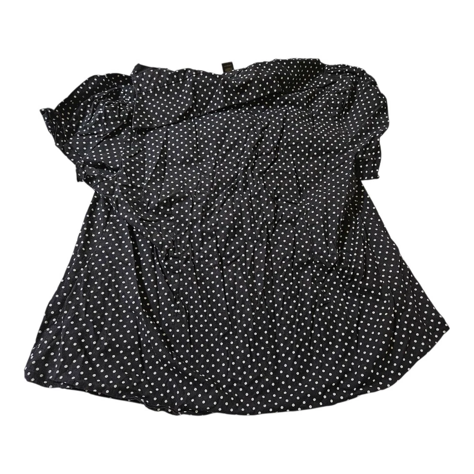 Blusa Lane Bryant Lunares Botón Delantero Talla 22/24 Foto 3 de 4