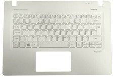 Acer Aspire V3-371 Palmrest Cover Keyboard UK White 60.MPHN1.032