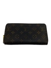 LOUIS VUITTON Long Wallet 2 Zippy Monogram Canvas PVC BRW Men's Used