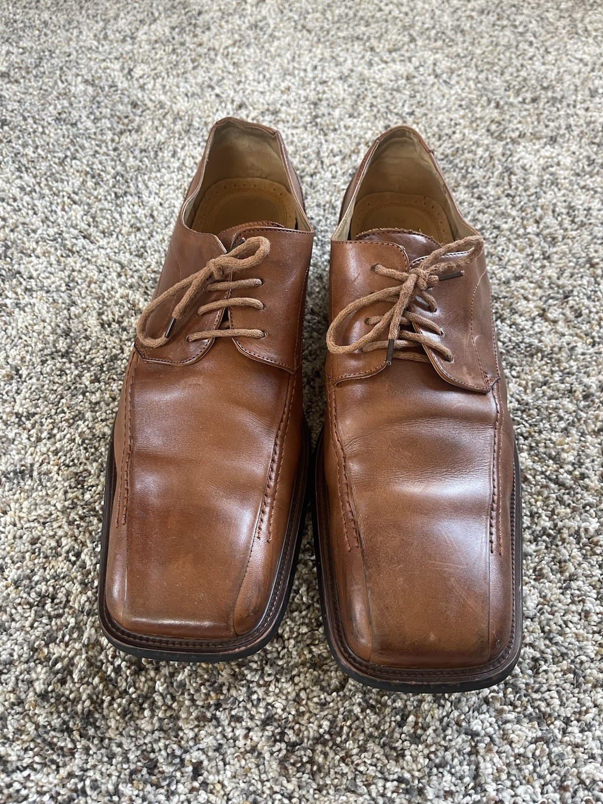 SAOLA Scarpe eleganti da uomo Oxford stringate Stacy Adams in pelle marrone punta tonda taglia 13