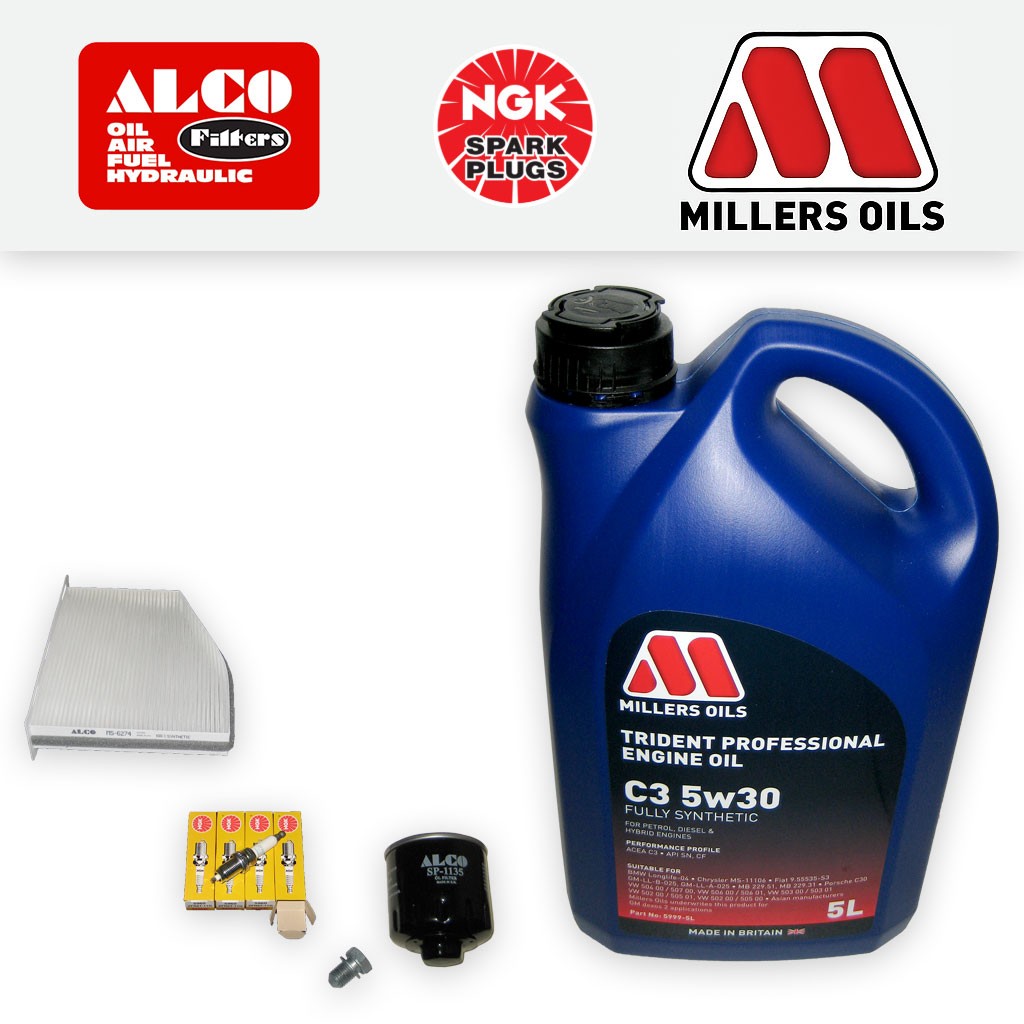 SERVICE KIT for SKODA OCTAVIA (1Z) 1.4 16V BUD CGGA OIL CABIN FILTERS PLUGS +OIL