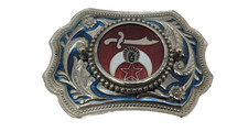 Shriners Freemason Masonic Men's Belt Buckle Ornate Vintage