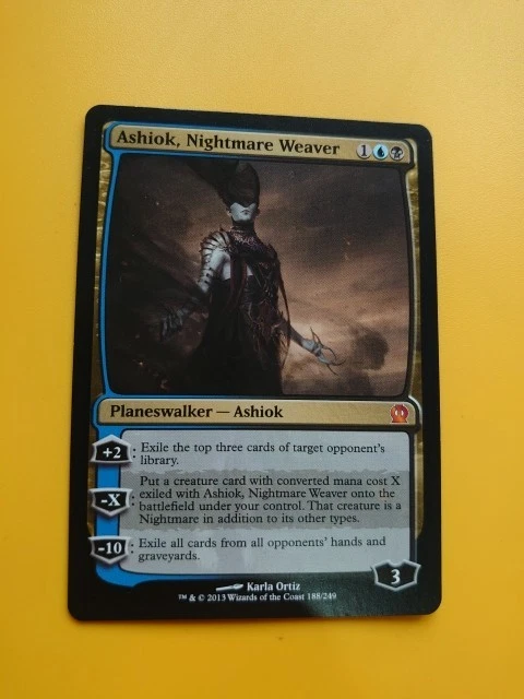 Ashiok, Nightmare Weaver. Theros Mythic Planeswalker Magic the Gathering Card. - Image 3 of 4
