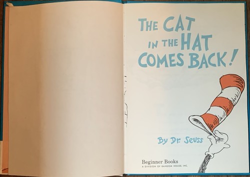 RARE! 1st Library Edition The Cat In The Hat Comes Back! By Dr. Seuss VERY GOOD! - Picture 4 of 9