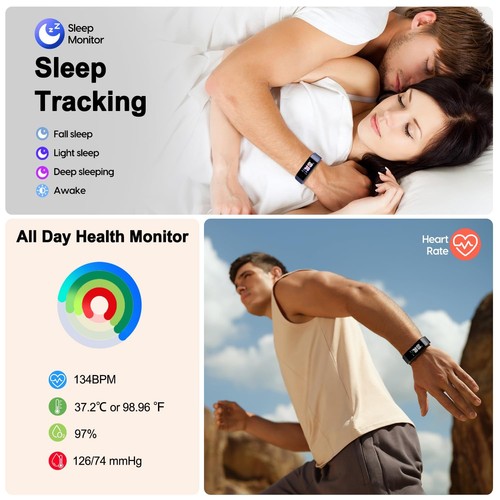 Fitness Tracker with Step/Distance/Calories Counter, Activity Tracker with He... - Picture 3 of 7