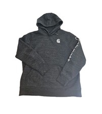 Carhartt Hoodie Women  s XL 16 18 Sweatshirt Workwear Pullover Gray Relaxed Fit