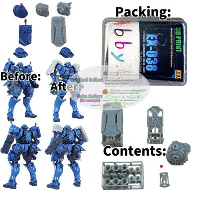 for HG 1/144 Police Zaku Anubis RESIN Shoulder Spiked Shield Monoeye Thrusters