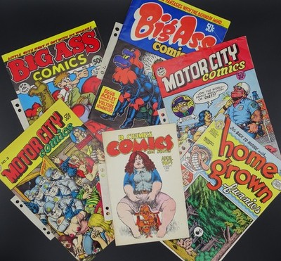 Robert Crump: Konvolut/ Lot 6x Underground- Comics - Big Ass - Motor City - 70er
