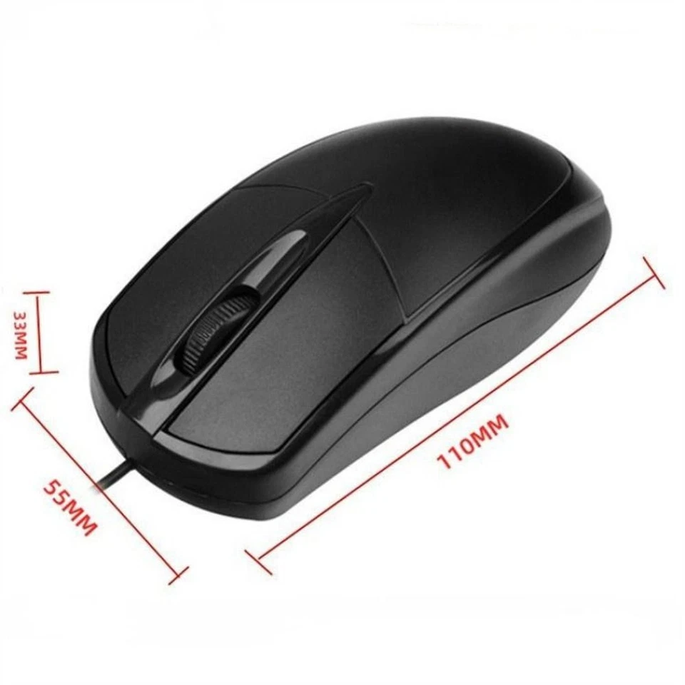 Ergonomics USB Optical Mouse 1200 DPI Computer Mice Wired Mouse  Office Home - Image 2 of 4