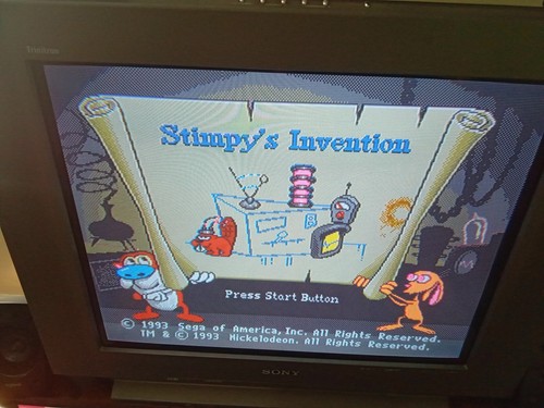 Ren & Stimpy Show Presents: Stimpy's Invention (Sega Genesis, 1993) *TESTED* - Picture 3 of 3