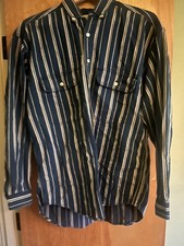 Vintage 90 s Levi s Long Sleeve Stripes Button Down Size M.100 cotton,retro
