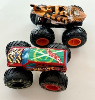 Hot Wheels Monster Truck Lot of 2 Tiger Shark & Demo Derby 68 Loose 1:64 UNUSED