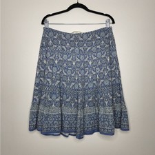 Max Studio Womens Flowy Skirt Large Floral Boho Stretch y2k Vintage