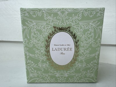 Laduree Paris Empty 4'' x 4'' Macaron Green Gold White Box