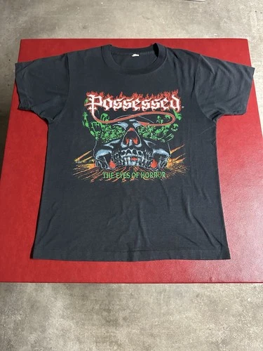 Possessed Shirt The Eyes Of Horror Slayer Metal 1980s vintage concert t-shirt, vintage, single stitch, B+ condition