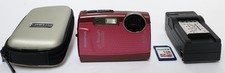 Olympus Tough-3005 12MP Waterproof Digital Camera Red Tested W/ Charger Bundle