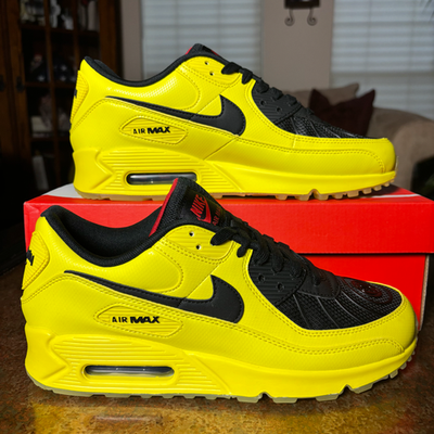 Nike Air Max 90 Total 90 Laser Shoes Soccer Casual Retro Yellow