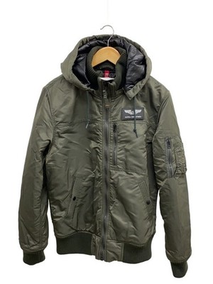 Alpha Industries Hooded Rib Jacket/Flight Jacket/L/Nylon/Khk/Ta1571-076