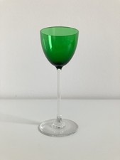 Vintage Baccarat Glas Modell Perfection grün Wein Weisswein Frankreich