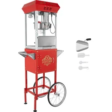 Uimoso 12OZ / 8OZ Commercial Popcorn Maker Machine for Home and Events Red