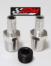 Fuel Fitting Barb 3/8 NPT 3/8 Hose Line Adapter and Plug Aluminum A111
