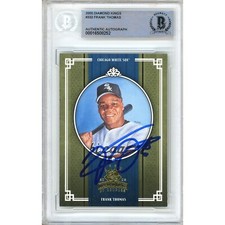 Frank Thomas Signed 2005 Donruss DK #332 Beckett BAS Slabbed White Sox Auto