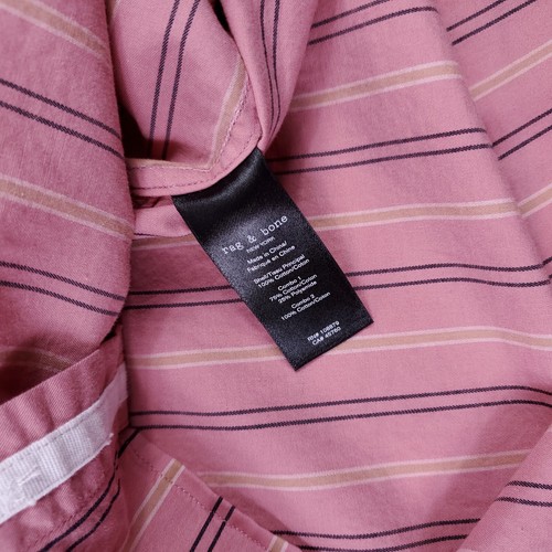 NWT $225 RAG & BONE Mens PURSUIT ROVE Cotton Striped Button Front Shirt XL - Picture 6 of 14