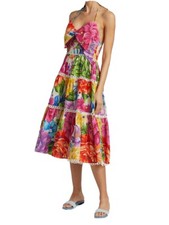 Farm Rio Rainbow Chita floral print midi dress Size Xs Multicolor