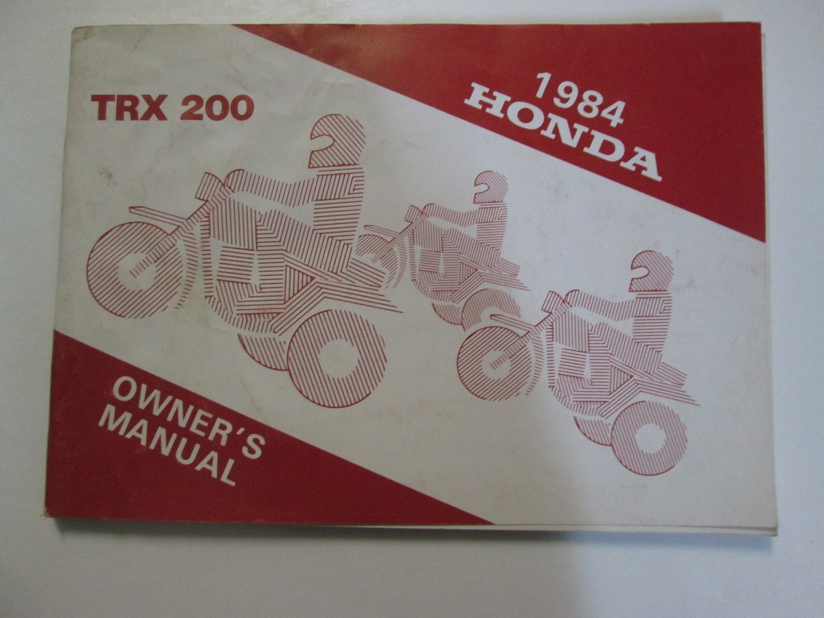 1984 Honda Four TRX 200 TRX200 Operators Owner Owners Manual Brand