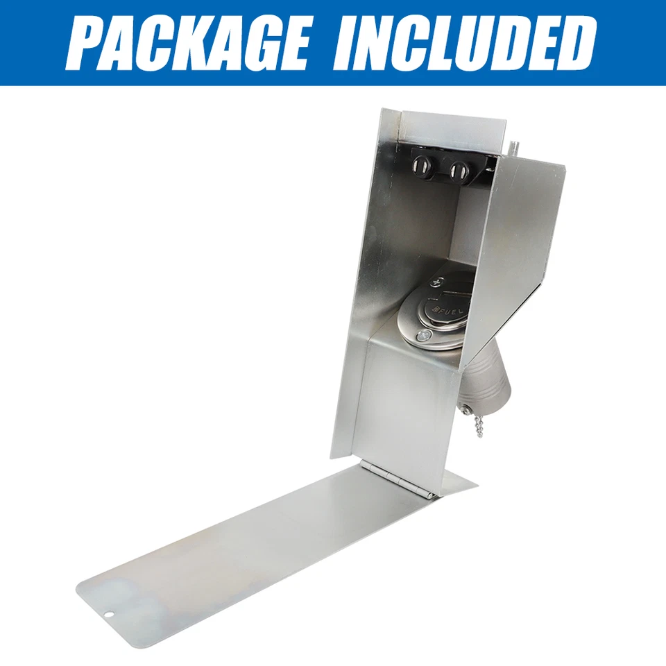 For GMC Chevy truck In bed Fuel Filler C10 1967-1972 Gas Door Cap Relocation Kit Foto 2 de 4