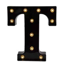Light up Black Alphabet Marquee Letter Sign  T  Light