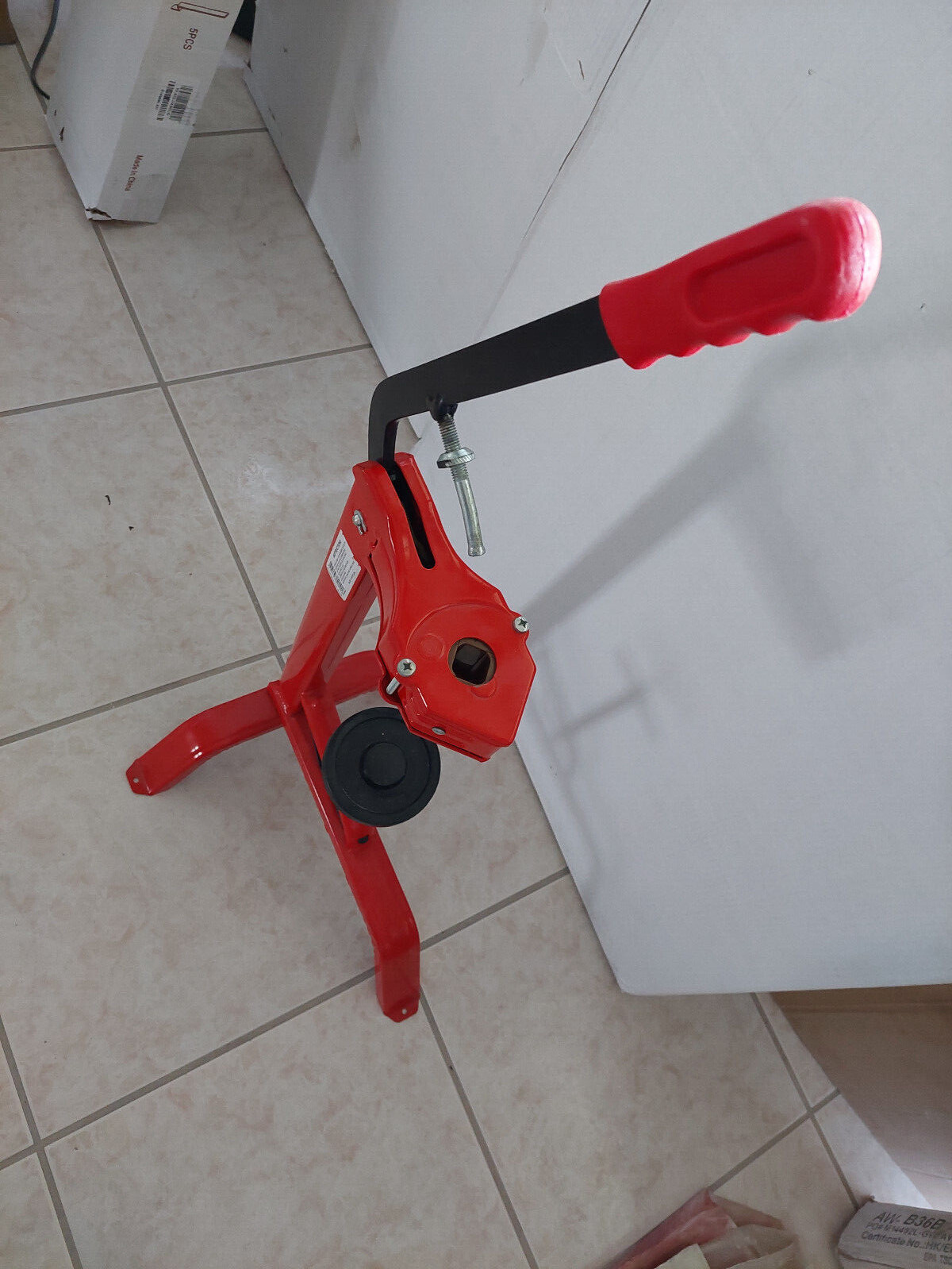 Wine Bottle Floor Corker, Universal corker machine, Red in ColorMade in