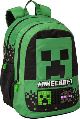 MINECRAFT zaino MULTISCOMPARTO scuola -pixel verde BY COMIX PANINI  8058263127868