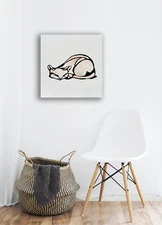 Original Acrylic Painting 12 x 12 "Sweet Cat Dreams"