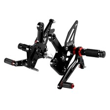 ALU BLACK ADJUSTABLE REAR SET REARSET FOR KAWASAKI NINJA ZX-4 R / RR 2022-2024