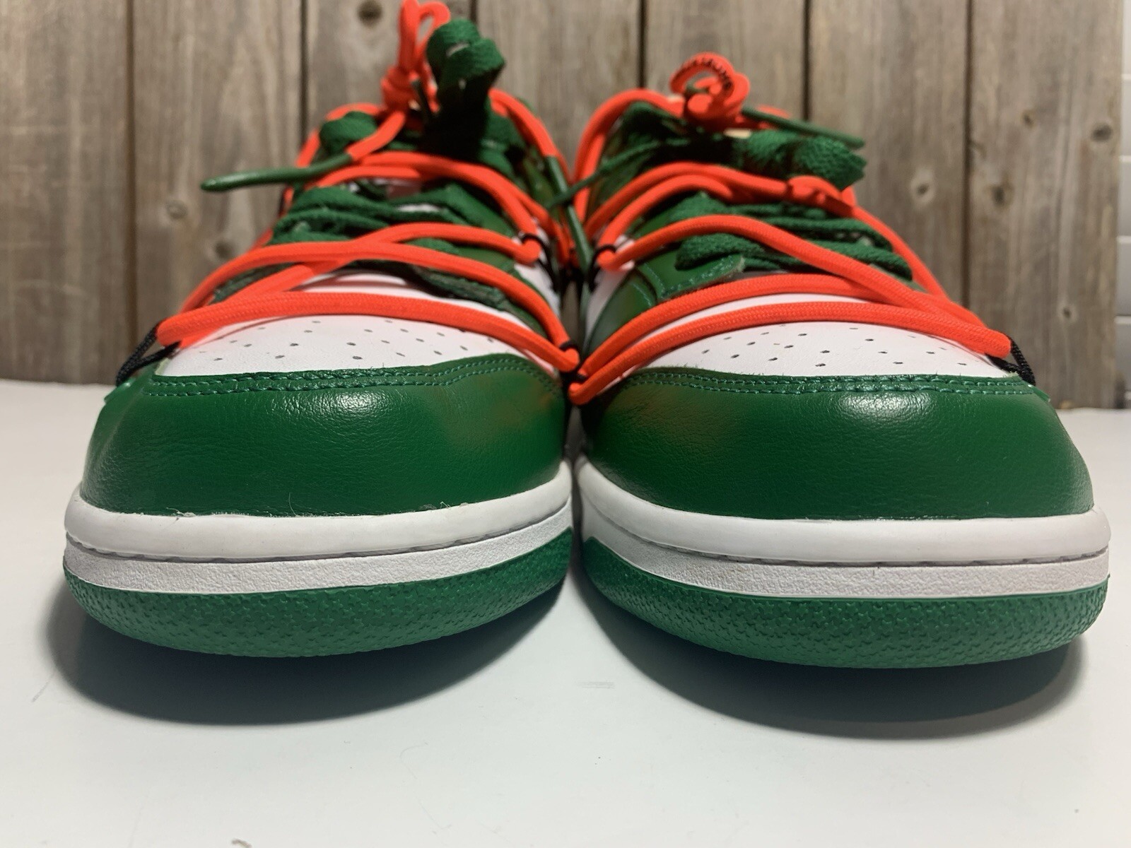 OFF WHITE X NIKE NIKE Dunk Low X Off White verde pino SCARPE DA UOMO SNEAKERS TAGLIA: US 13 UK 12
