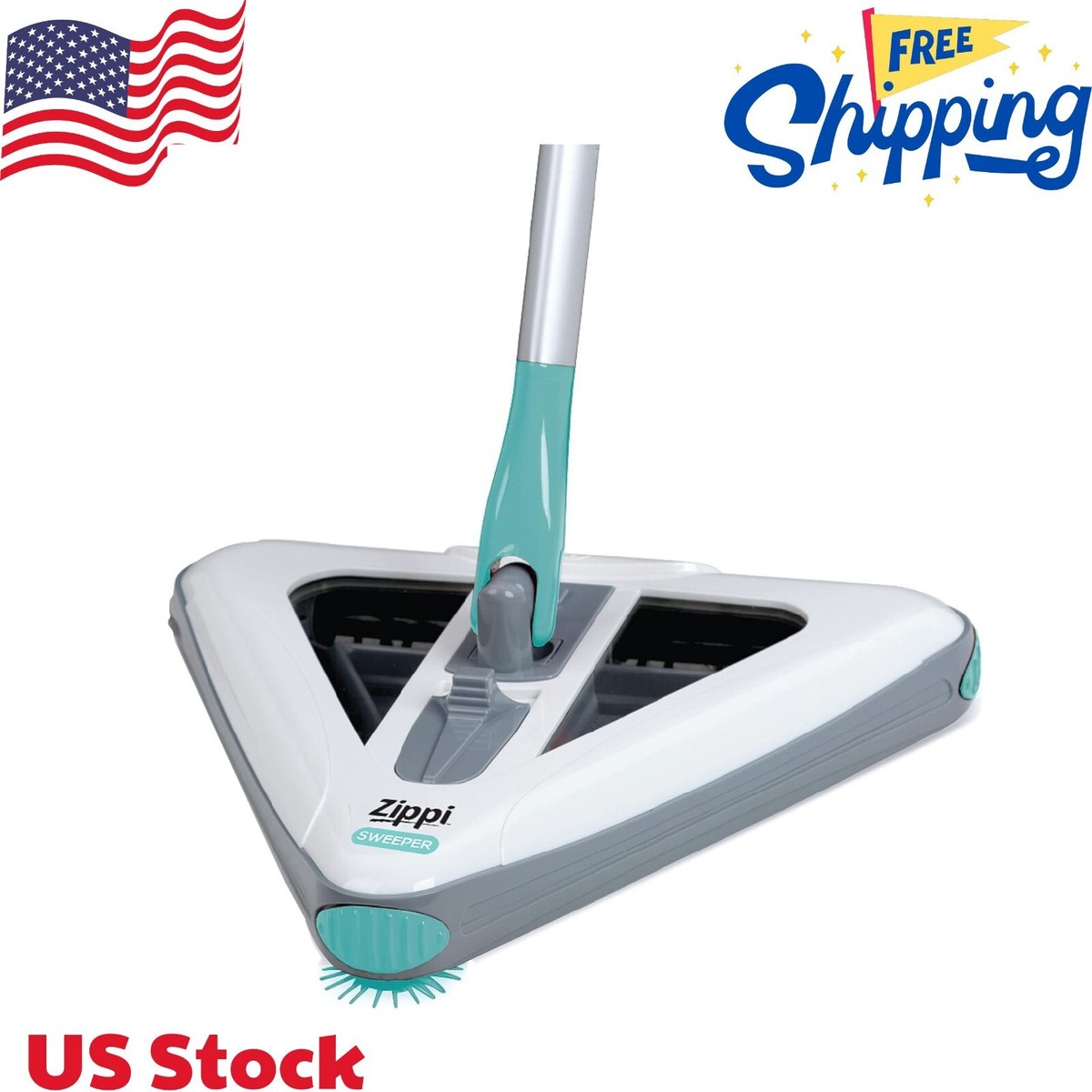 Zippi Sweeper - Powerful & Lightweight for Carpet Hardwood and