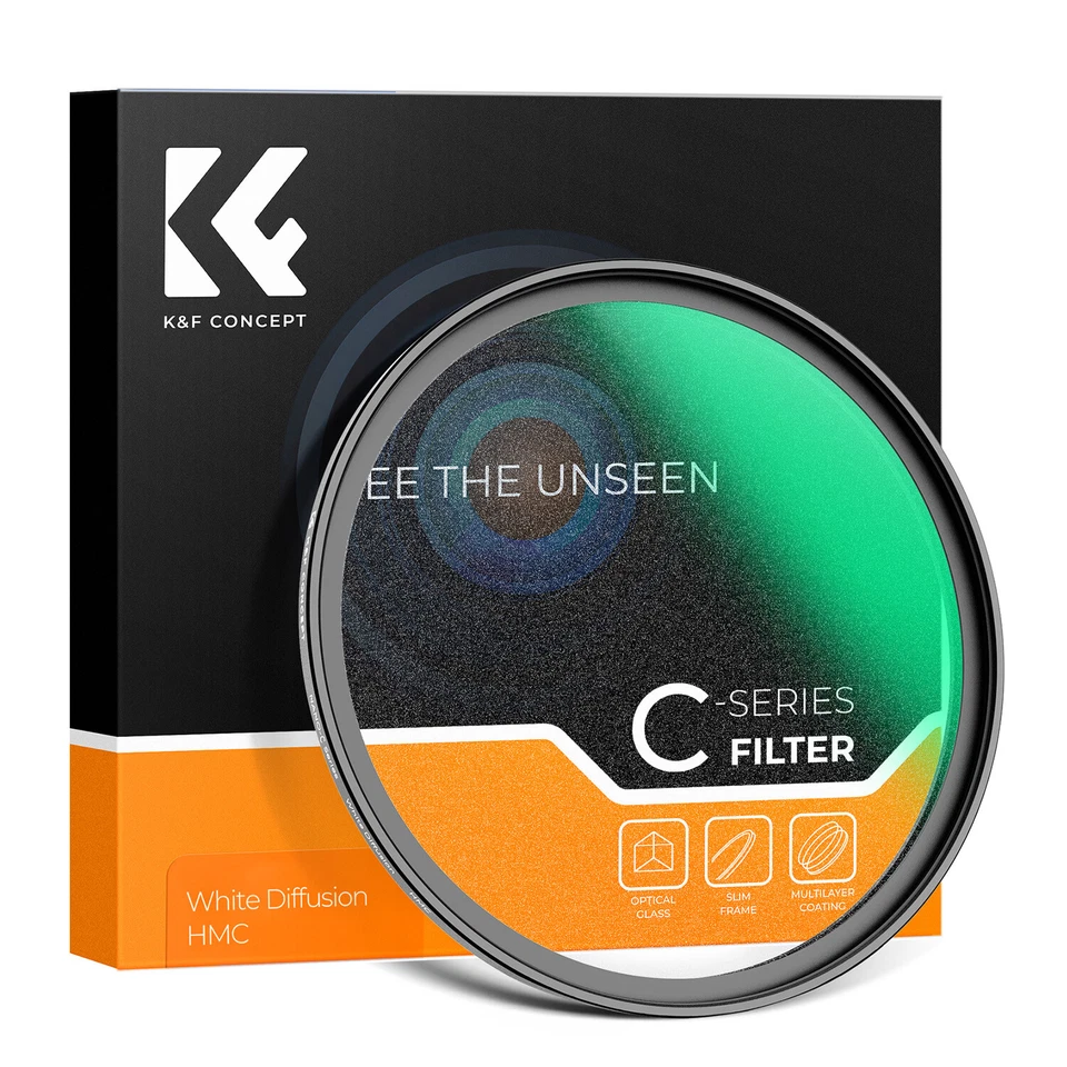 K&F Concept Diffusion Filter White Pro Mist 49 52 55 58 67 72 77 82mm Cinematic - Image 2 of 4