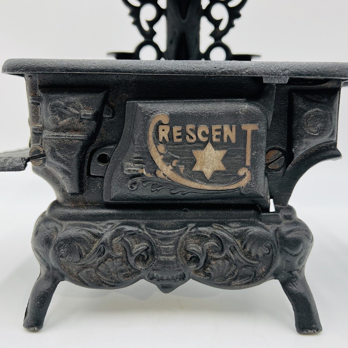 Vintage Greycraft Crescent Miniature Toy Cast Iron Wood Stove No