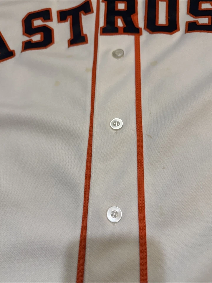 Houston Astros Autographed Signed Evan Gattis Majestic Home White Jersey 2XL - Image 4 of 4